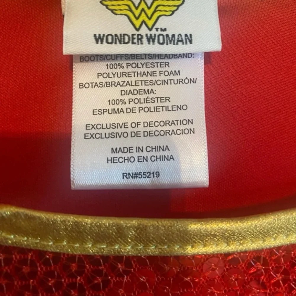 Girls Wonder Woman‎ Dress Costume -Size Medium